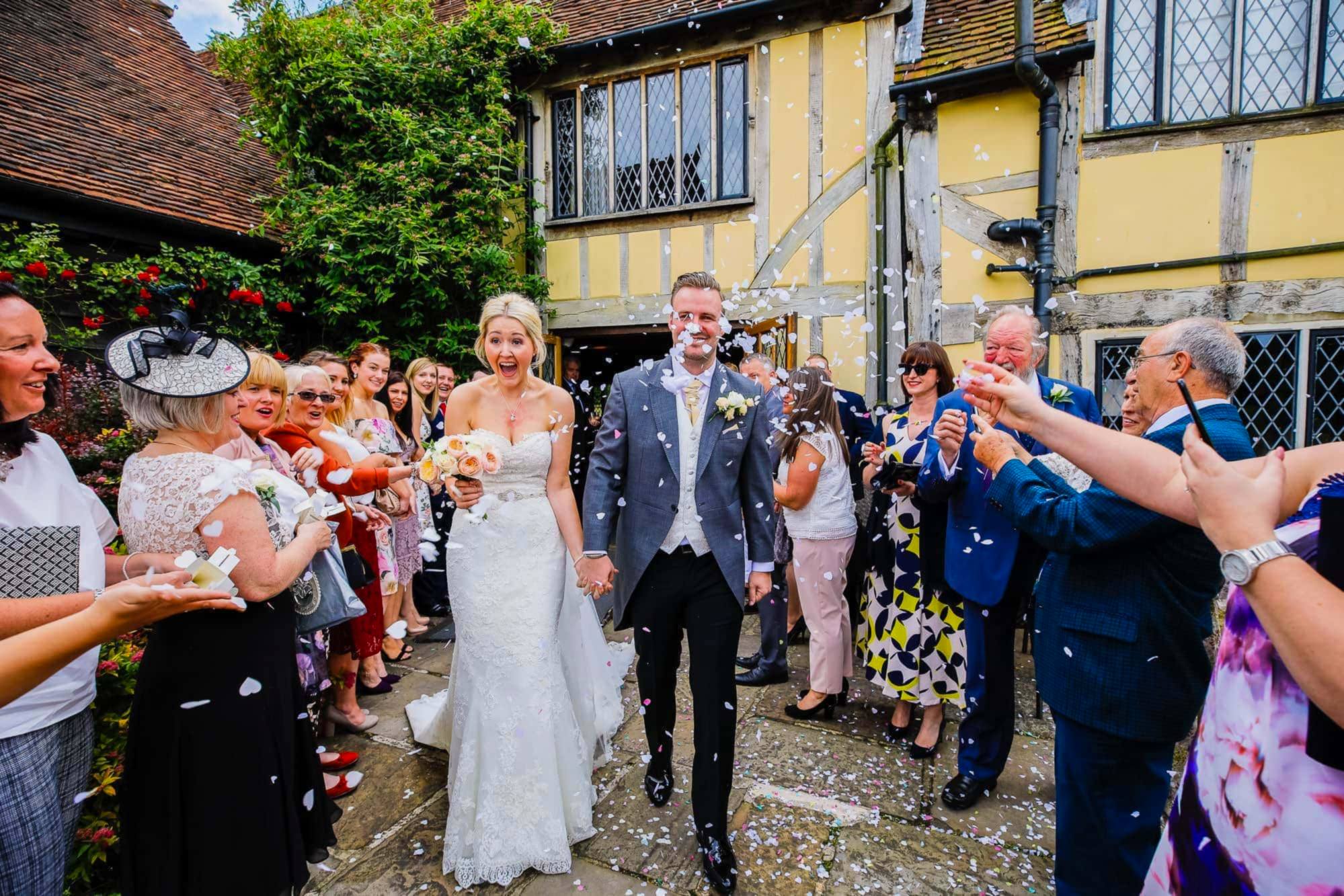 Cain Manor Wedding Photographer - Confetti Throw